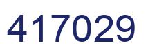 Number 417029 blue image