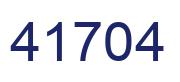 Número 41704 imagen azul
