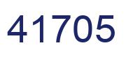 Número 41705 imagen azul