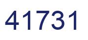 Número 41731 imagen azul