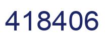 Number 418406 blue image