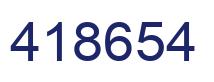 Number 418654 blue image