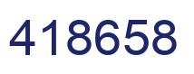 Number 418658 blue image