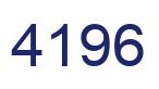 Number 4196 blue image