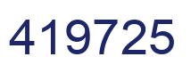 Number 419725 blue image
