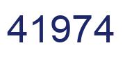 Number 41974 blue image