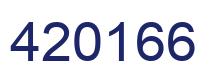 Number 420166 blue image