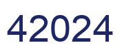 Number 42024 blue image