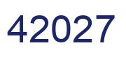 Number 42027 blue image