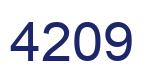 Número 4209 imagen azul
