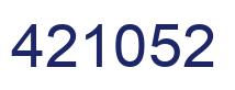 Number 421052 blue image