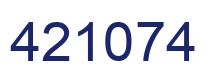 Number 421074 blue image