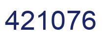 Number 421076 blue image