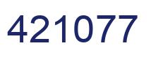 Number 421077 blue image