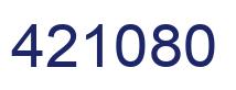 Number 421080 blue image