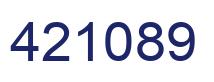 Número 421089 imagen azul