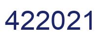 Number 422021 blue image