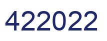 Number 422022 blue image