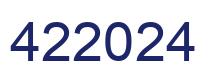 Número 422024 imagen azul