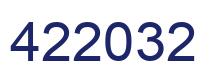Número 422032 imagen azul