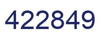 Number 422849 blue image