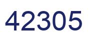 Número 42305 imagen azul