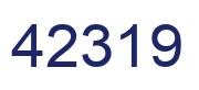 Número 42319 imagen azul