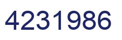 Number 4231986 blue image