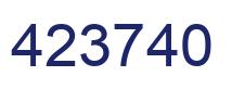 Number 423740 blue image