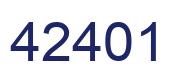 Number 42401 blue image