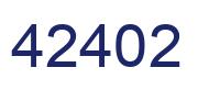 Number 42402 blue image