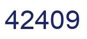 Number 42409 blue image