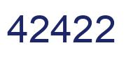 Number 42422 blue image
