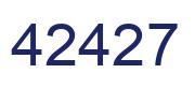 Number 42427 blue image