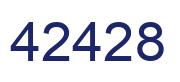 Number 42428 blue image