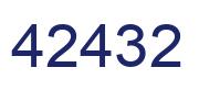 Number 42432 blue image