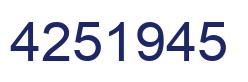 Número 4251945 imagen azul