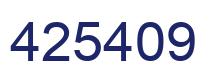 Número 425409 imagen azul