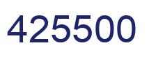 Number 425500 blue image