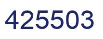 Number 425503 blue image