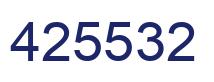 Number 425532 blue image
