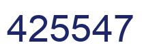 Number 425547 blue image