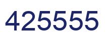 Number 425555 blue image