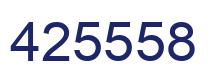 Number 425558 blue image