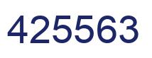 Number 425563 blue image