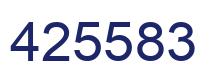 Number 425583 blue image