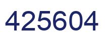 Number 425604 blue image