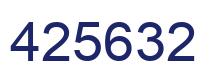 Number 425632 blue image