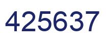 Number 425637 blue image