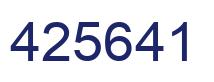 Number 425641 blue image